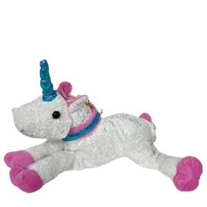 Allentown Toy White Unicorn Fantasy Metallic Plush Stuffed Animal 17"